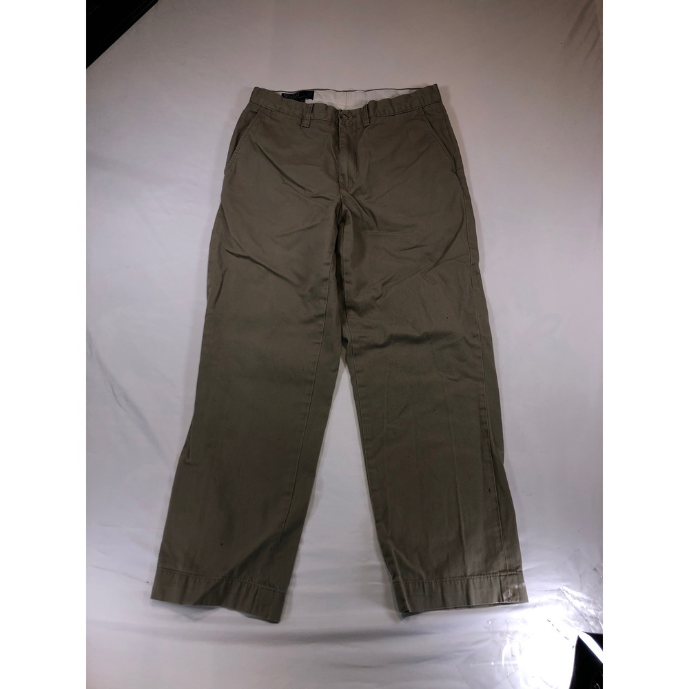 Polo Ralph Lauren Preston Pant Mens 30x27 Khaki Tan Cotton Twill Chino Trousers